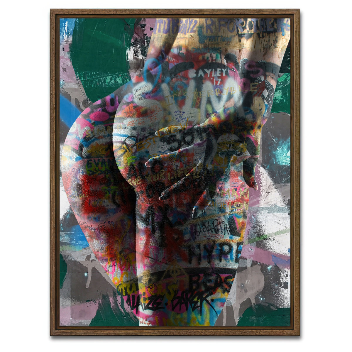 AUTO-MOCKUP WHITE | bayley | 1 Piece | Walnut Framed Canvas | group=3x4