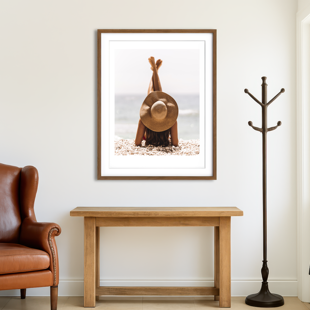 AUTO-MOCKUP ROOM | Beach Pose Wall Art