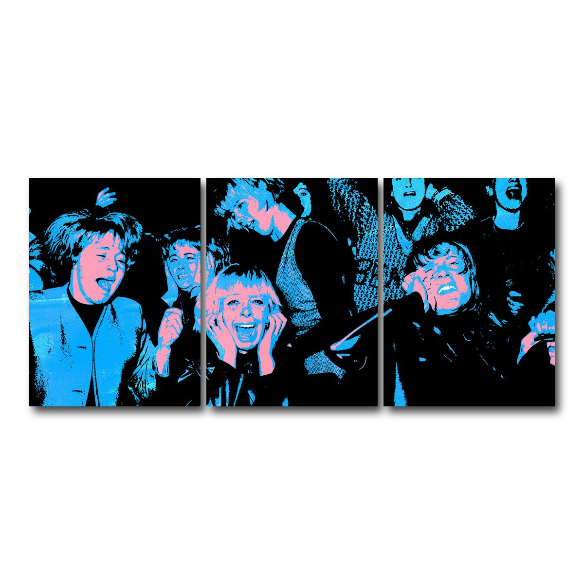 AUTO-MOCKUP WHITE | beatle mania | 3 Piece | Gallery Wrap Canvas | group=18x24