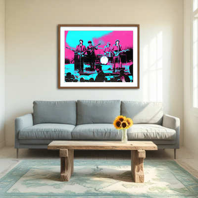AUTO-MOCKUP ROOM | Beatles DC Coliseum Wall Art