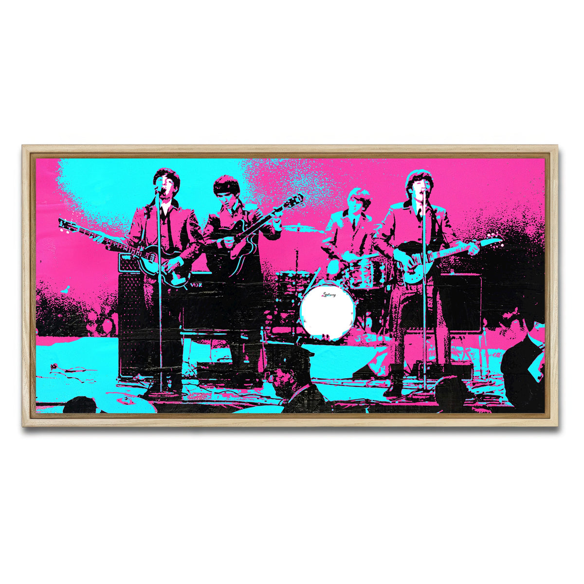 AUTO-MOCKUP WHITE | beatles dc coliseum | 1 Piece | Natural Framed Canvas | group=2x1