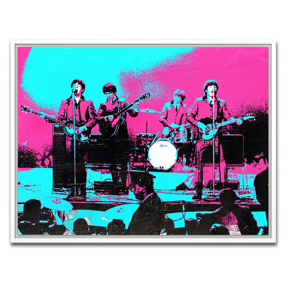 AUTO-MOCKUP WHITE | beatles dc coliseum | 1 Piece | White Framed Canvas | group=4x3