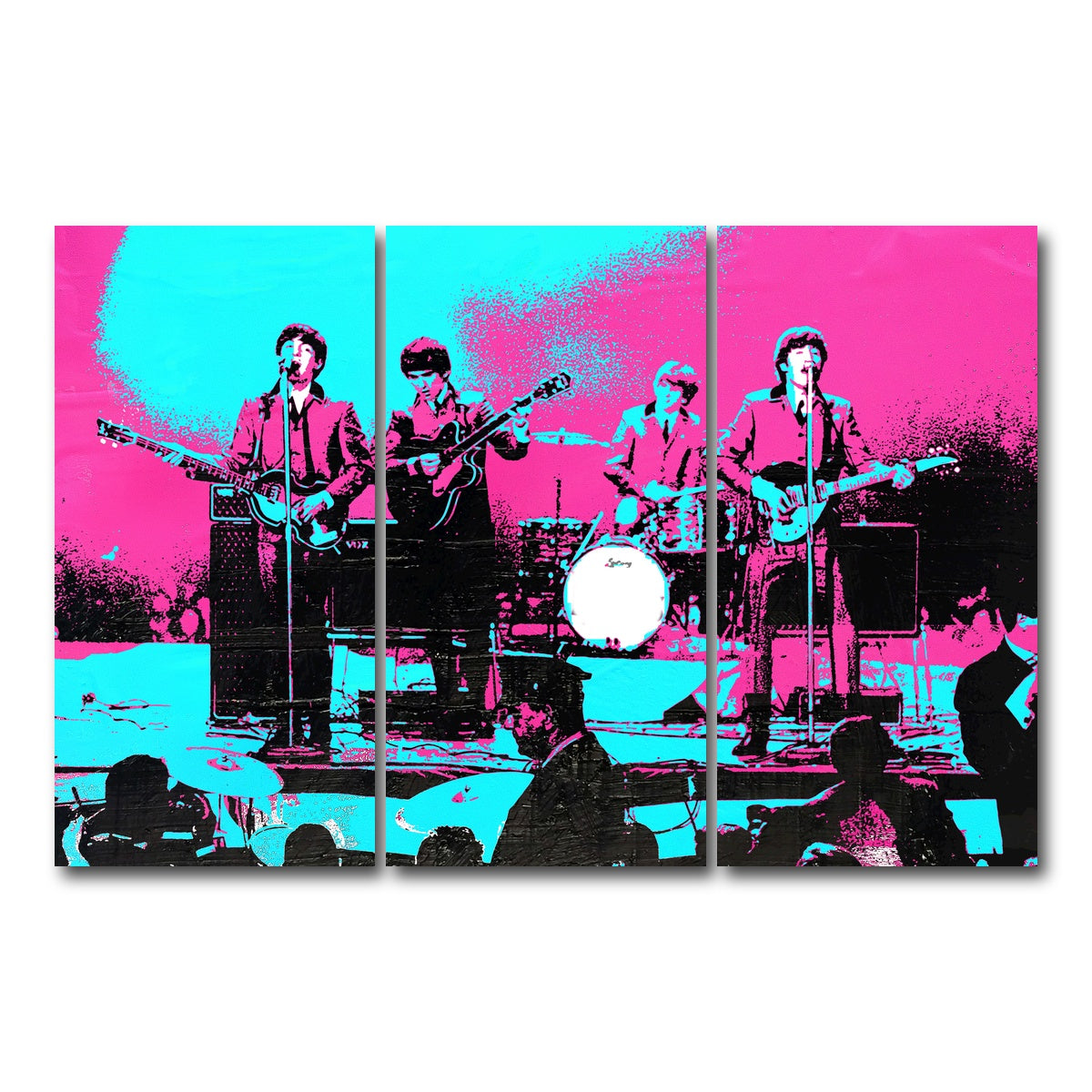AUTO-MOCKUP WHITE | beatles dc coliseum | 3 Piece | Gallery Wrap Canvas | group=12x24