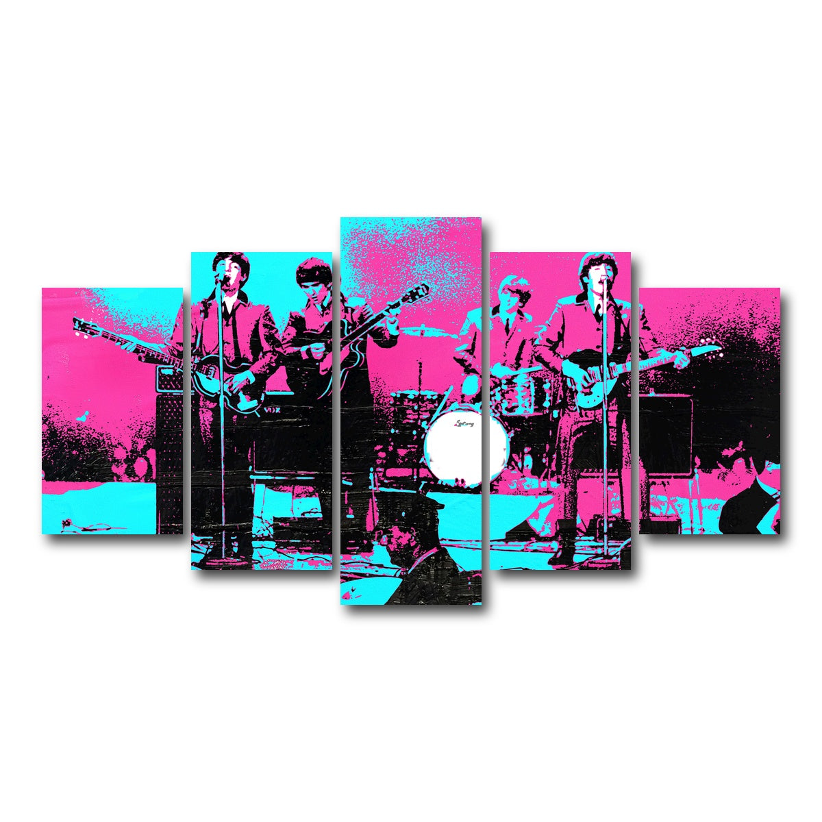 AUTO-MOCKUP WHITE | beatles dc coliseum | 5 Piece | Gallery Wrap Canvas | group=5_normal