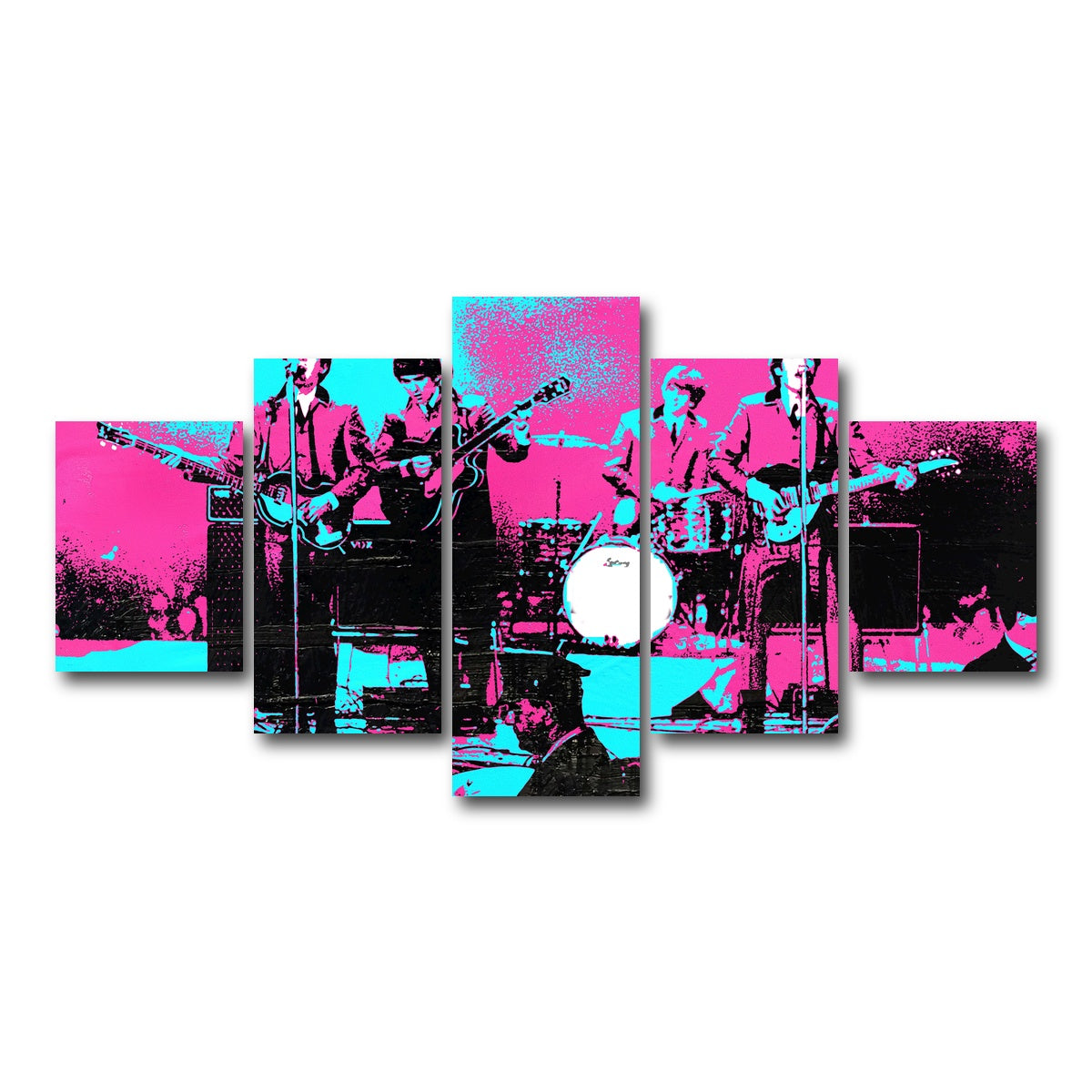 AUTO-MOCKUP WHITE | beatles dc coliseum | 5 Piece | Gallery Wrap Canvas | group=5_short