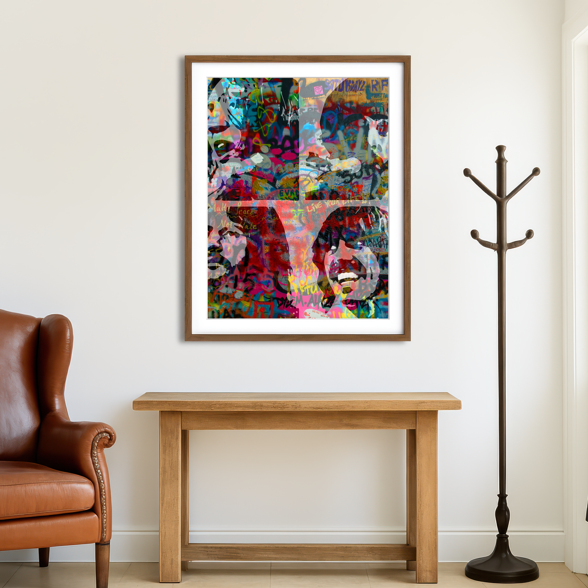 AUTO-MOCKUP ROOM | Beatles Heavy Graffiti Wall Art