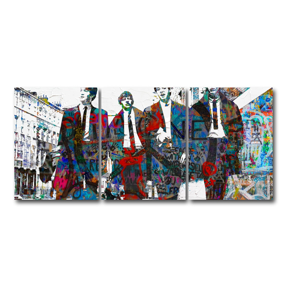 AUTO-MOCKUP WHITE | beatles imagine peace | 3 Piece | Gallery Wrap Canvas | group=18x24