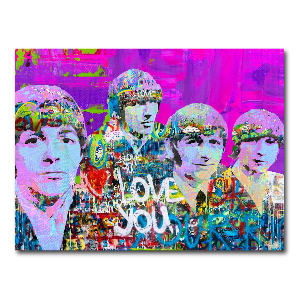 AUTO-MOCKUP WHITE | beatles love you | 1 Piece | Gallery Wrap Canvas | group=4x3