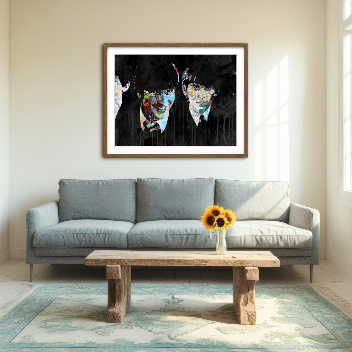 AUTO-MOCKUP ROOM | Beatles Peace Within Wall Art