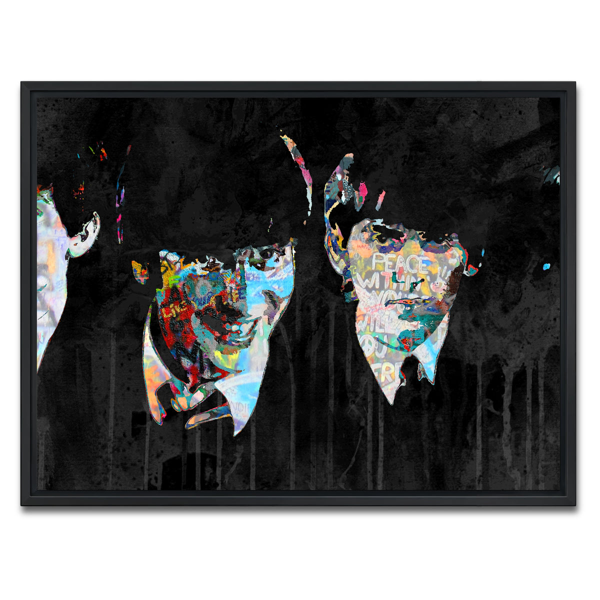AUTO-MOCKUP WHITE | beatles peace within | 1 Piece | Black Framed Canvas | group=4x3