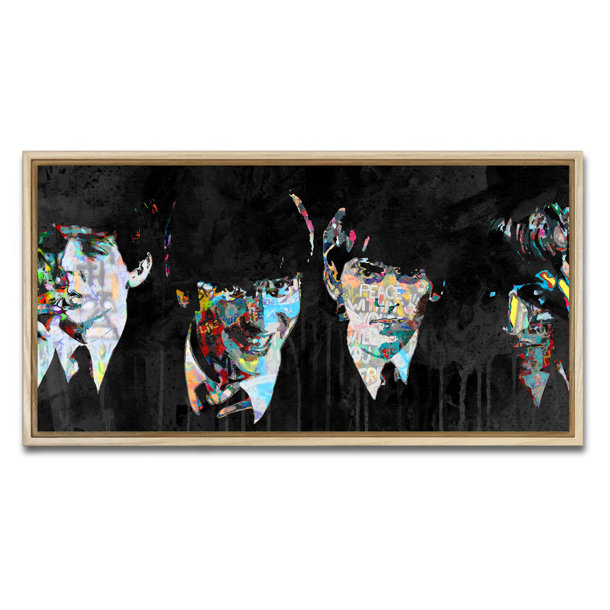 AUTO-MOCKUP WHITE | beatles peace within | 1 Piece | Natural Framed Canvas | group=2x1