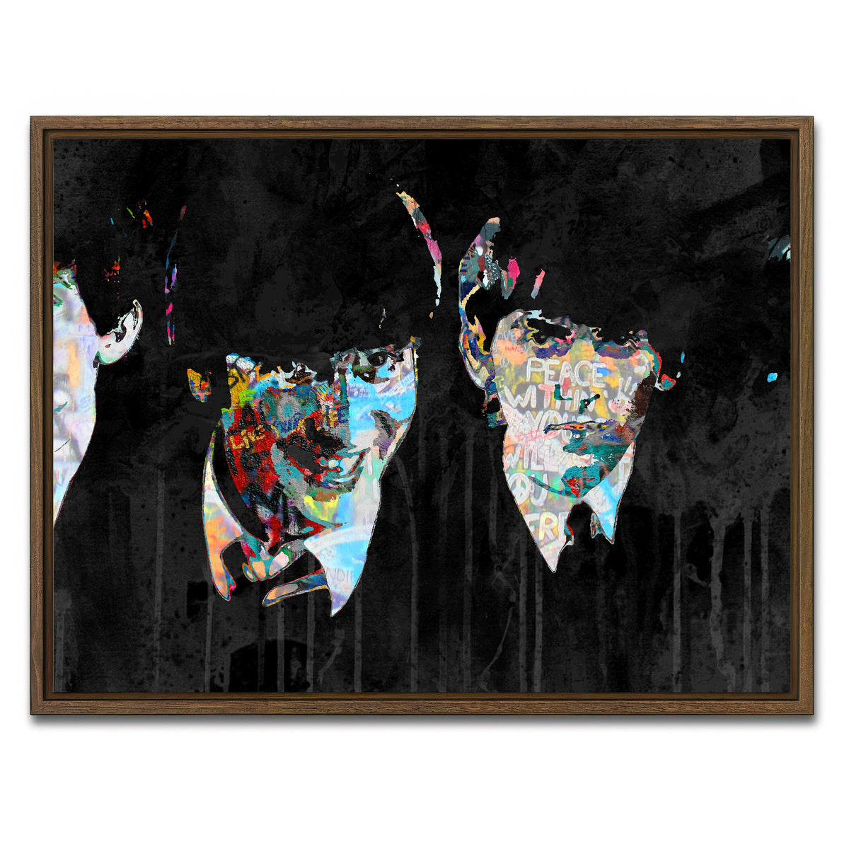 AUTO-MOCKUP WHITE | beatles peace within | 1 Piece | Walnut Framed Canvas | group=4x3