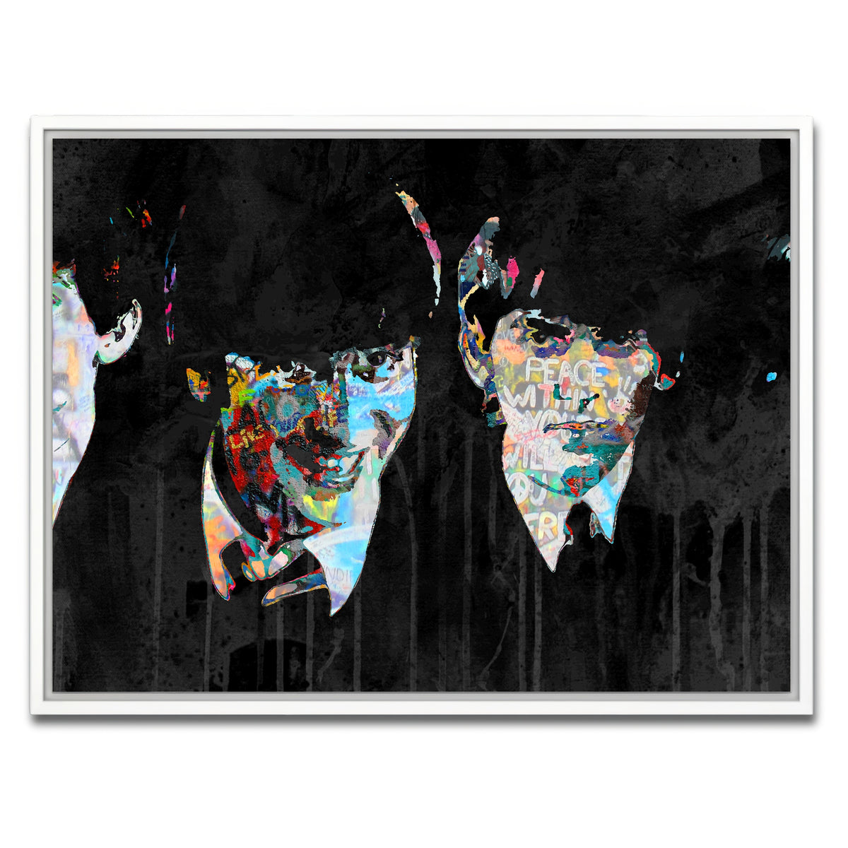 AUTO-MOCKUP WHITE | beatles peace within | 1 Piece | White Framed Canvas | group=4x3