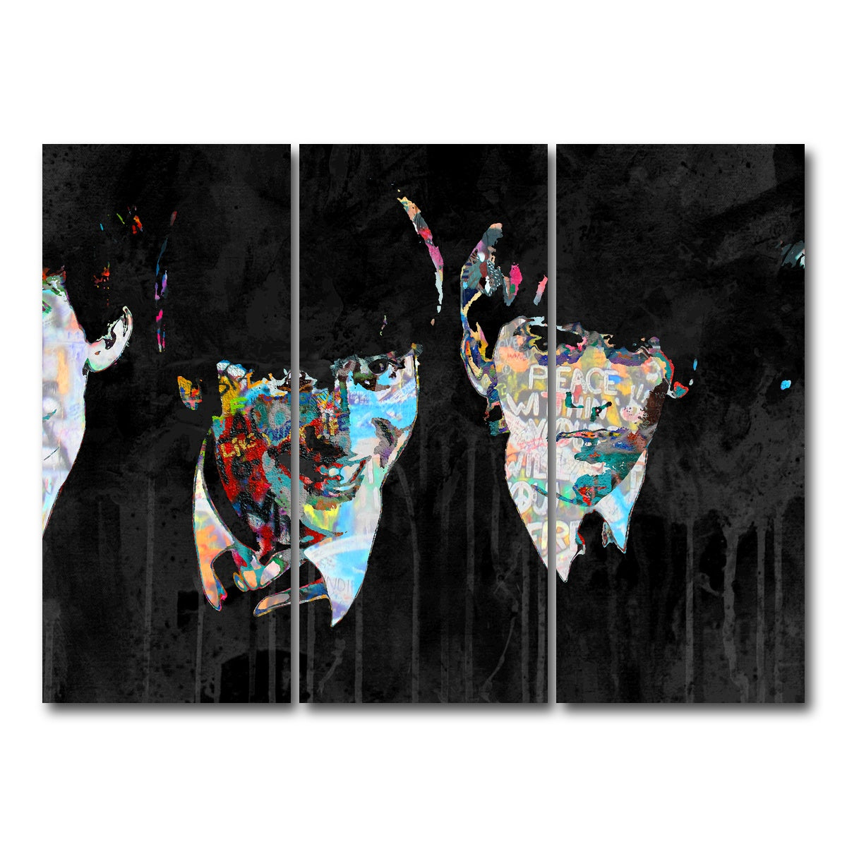 AUTO-MOCKUP WHITE | beatles peace within | 3 Piece | Gallery Wrap Canvas | group=8x18