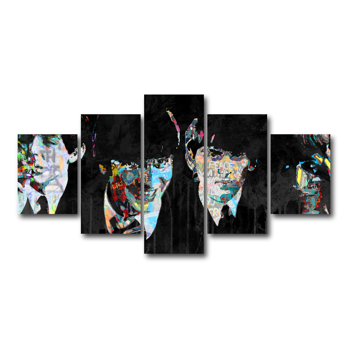 AUTO-MOCKUP WHITE | beatles peace within | 5 Piece | Gallery Wrap Canvas | group=5_short