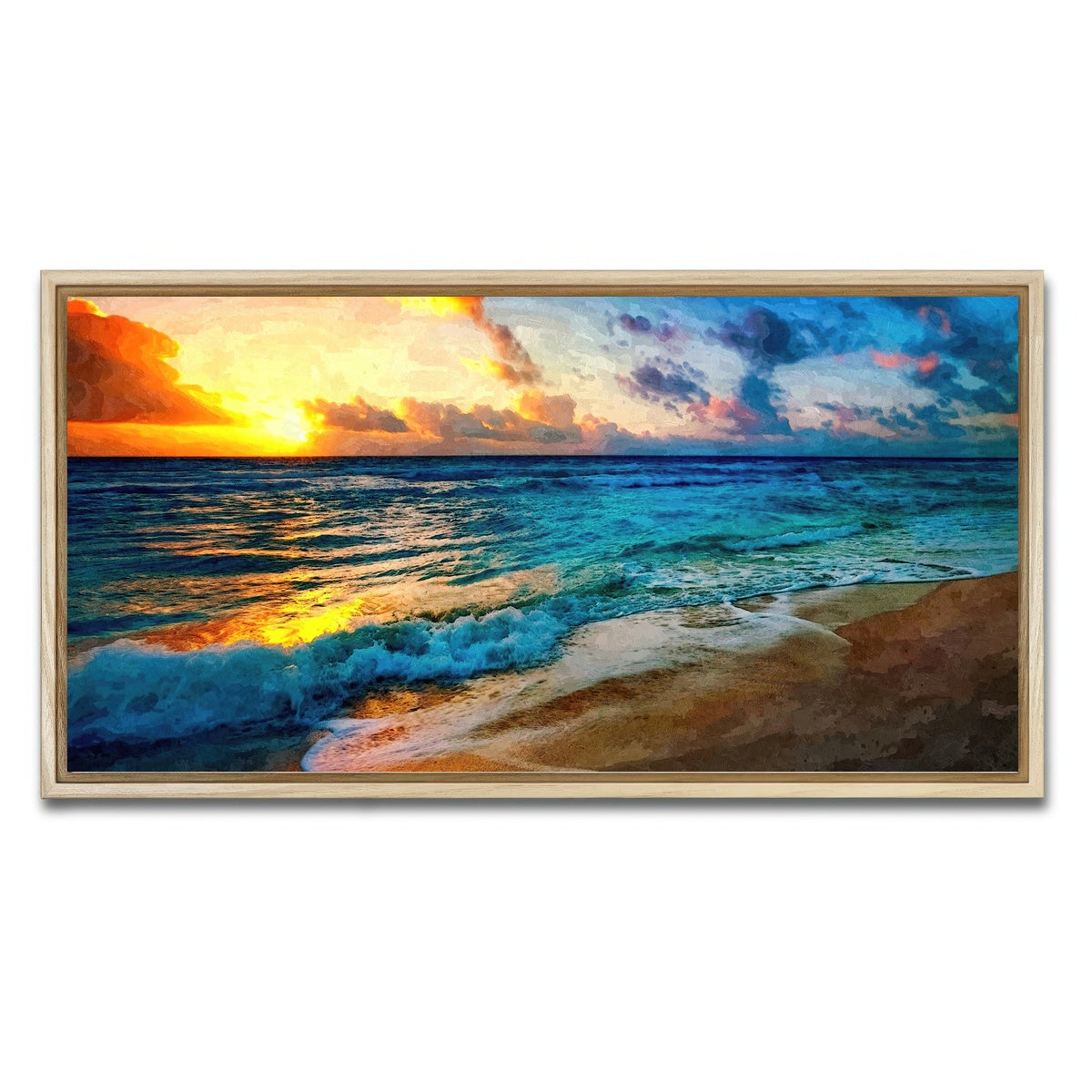 AUTO-MOCKUP WHITE | between sea and sky | 1 Piece | Natural Framed Canvas | group=2x1