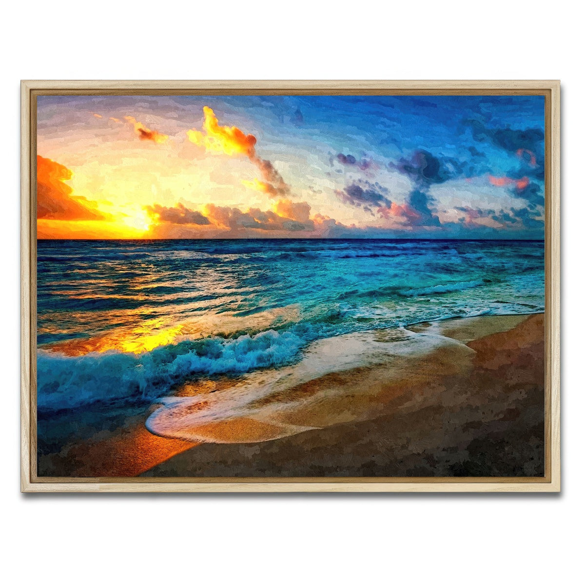 AUTO-MOCKUP WHITE | between sea and sky | 1 Piece | Natural Framed Canvas | group=4x3
