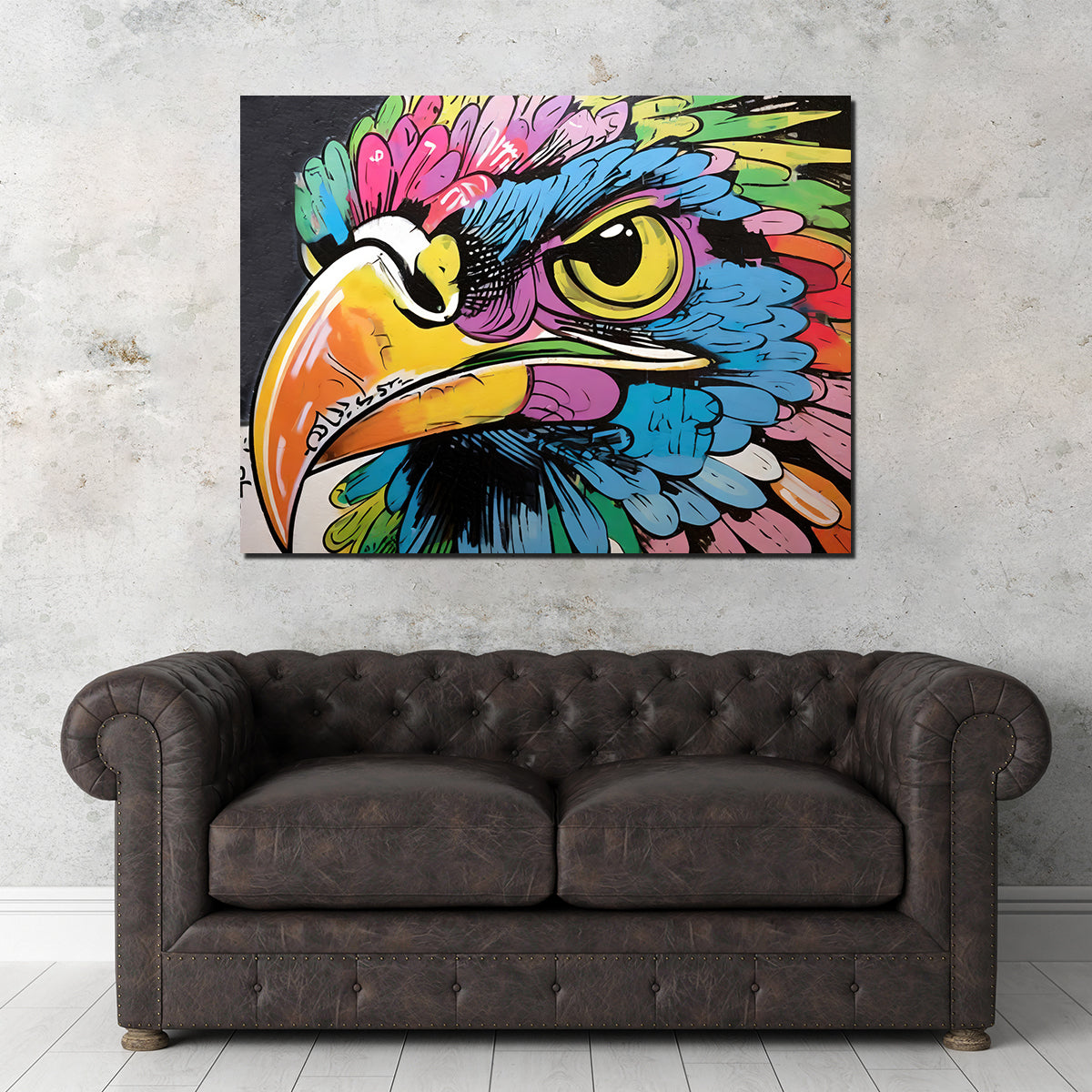 Hawk Graffiti Wall Art