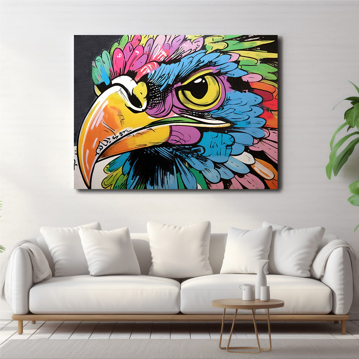 Hawk Graffiti Wall Art