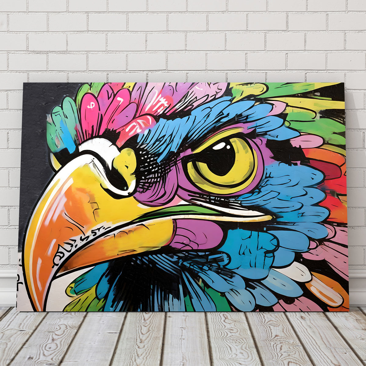 Hawk Graffiti Wall Art