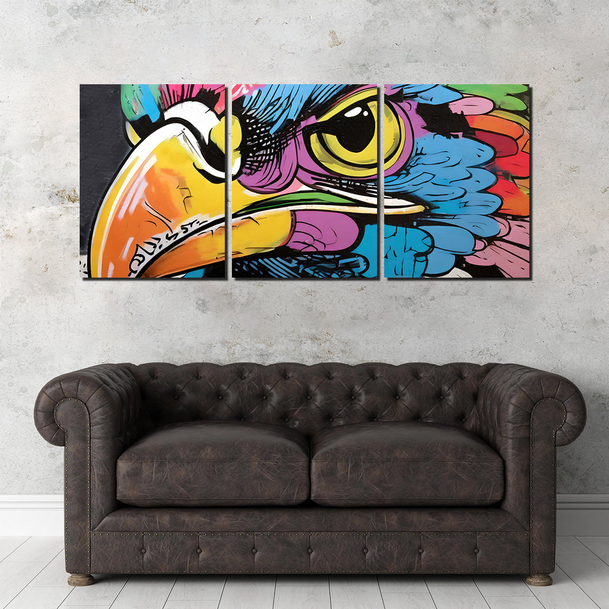 Hawk Graffiti Wall Art