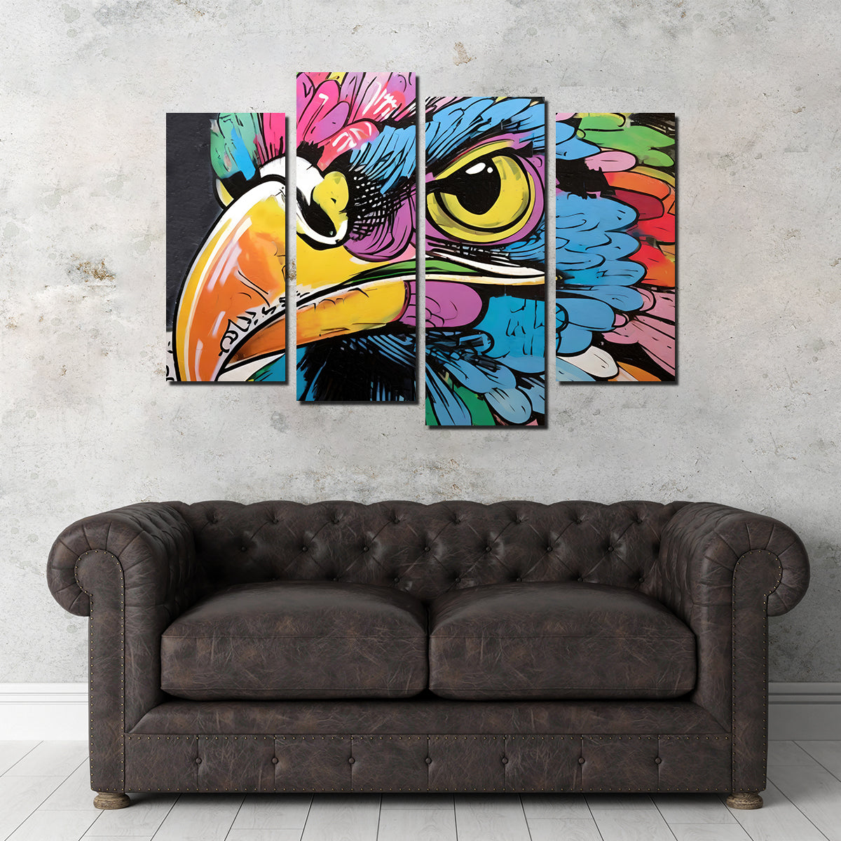 Hawk Graffiti Wall Art