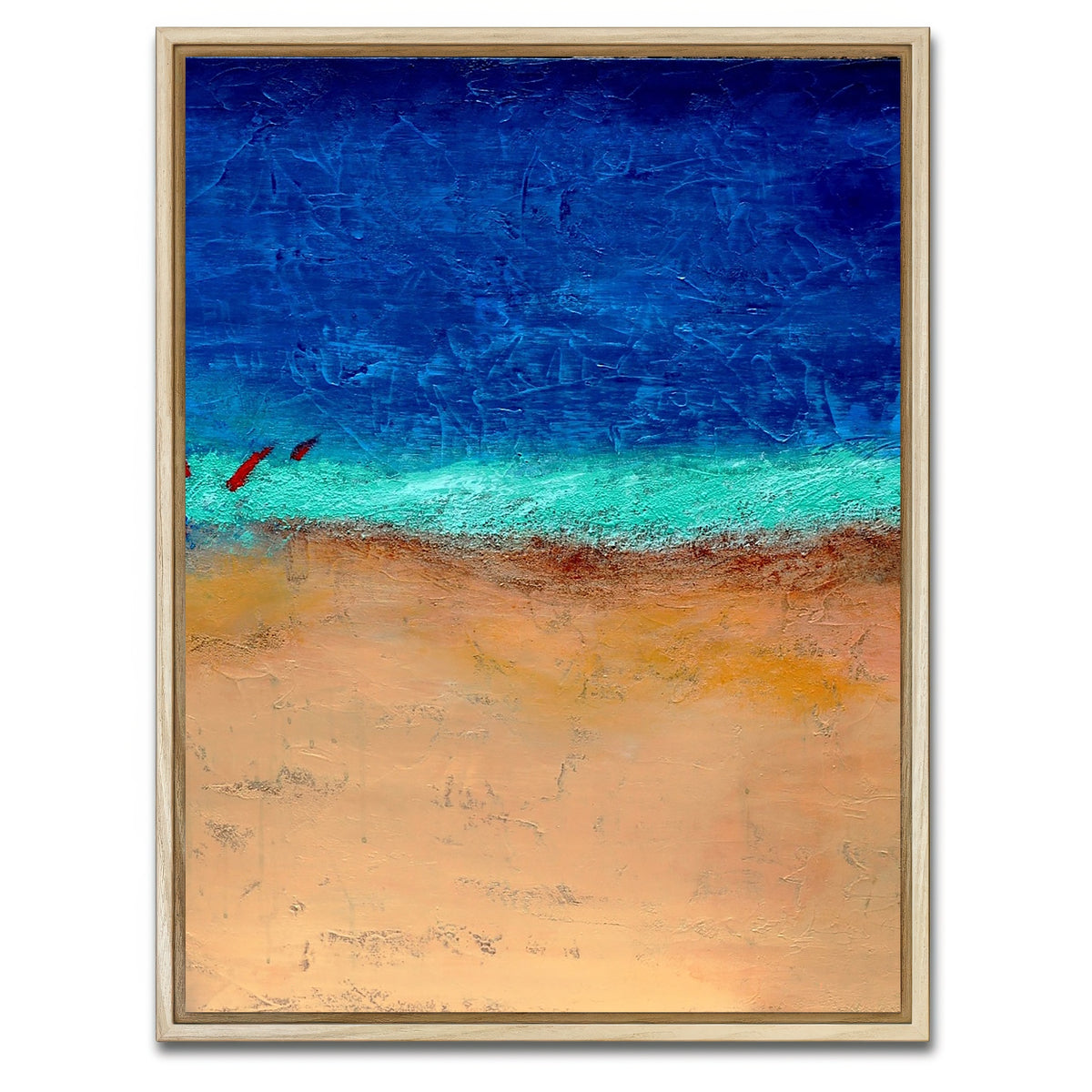 AUTO-MOCKUP WHITE | birds at beach | 1 Piece | Natural Framed Canvas | group=3x4