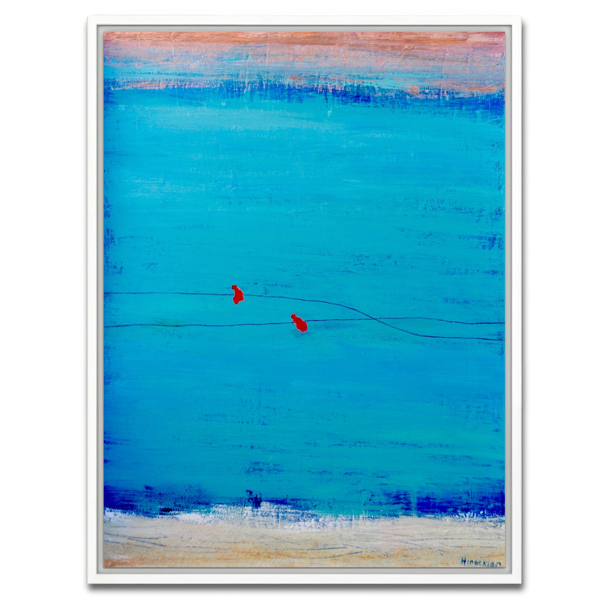 AUTO-MOCKUP WHITE | birds on wire | 1 Piece | White Framed Canvas | group=3x4