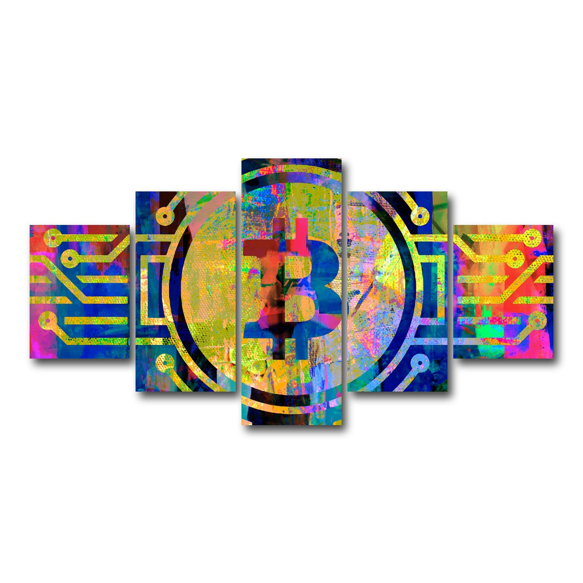 AUTO-MOCKUP WHITE | bitcoin | 5 Piece | Gallery Wrap Canvas | group=5_short