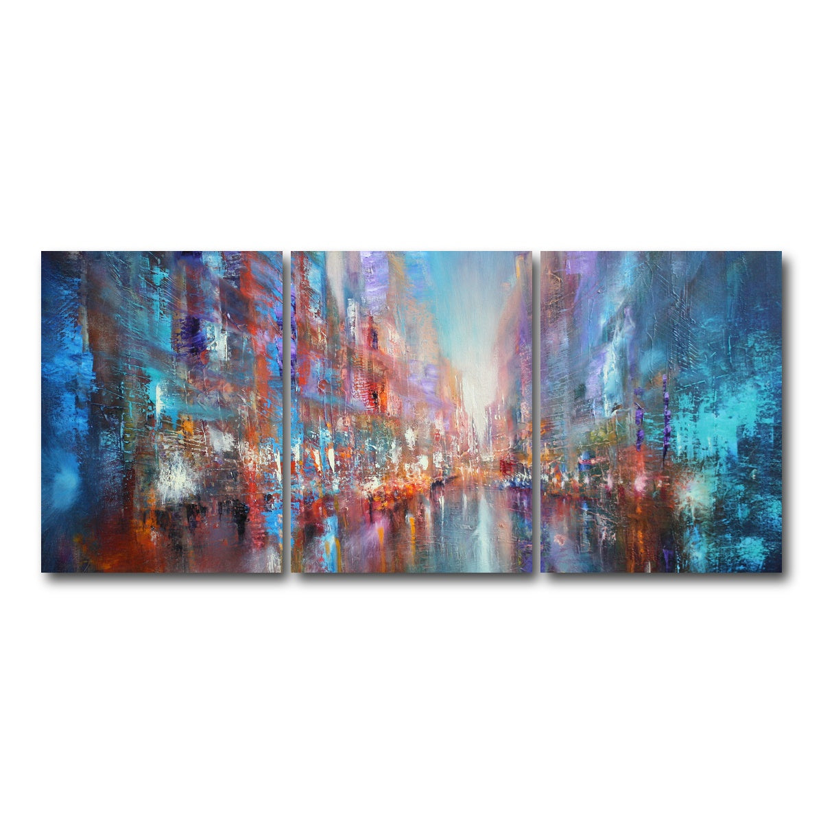 AUTO-MOCKUP WHITE | blue city | 3 Piece | Gallery Wrap Canvas | group=18x24