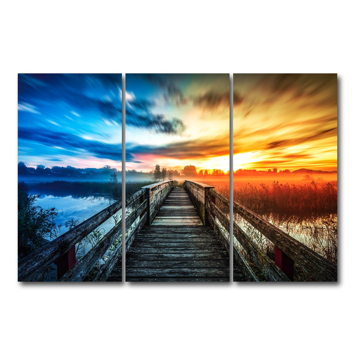 AUTO-MOCKUP WHITE | boardwalk colors | 3 Piece | Gallery Wrap Canvas | group=12x24