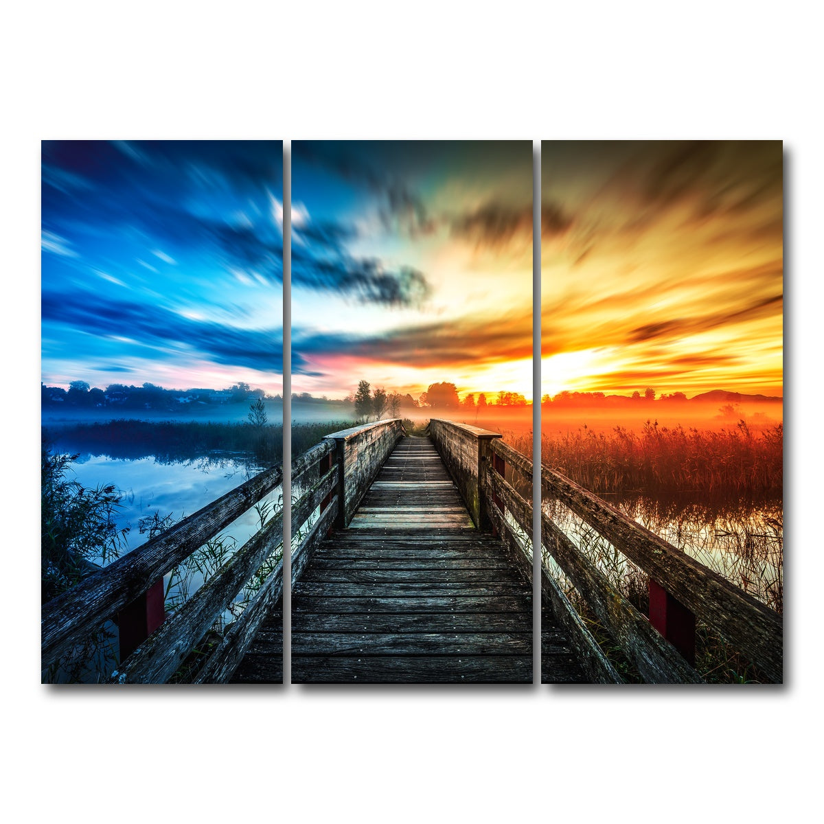 AUTO-MOCKUP WHITE | boardwalk colors | 3 Piece | Gallery Wrap Canvas | group=8x18