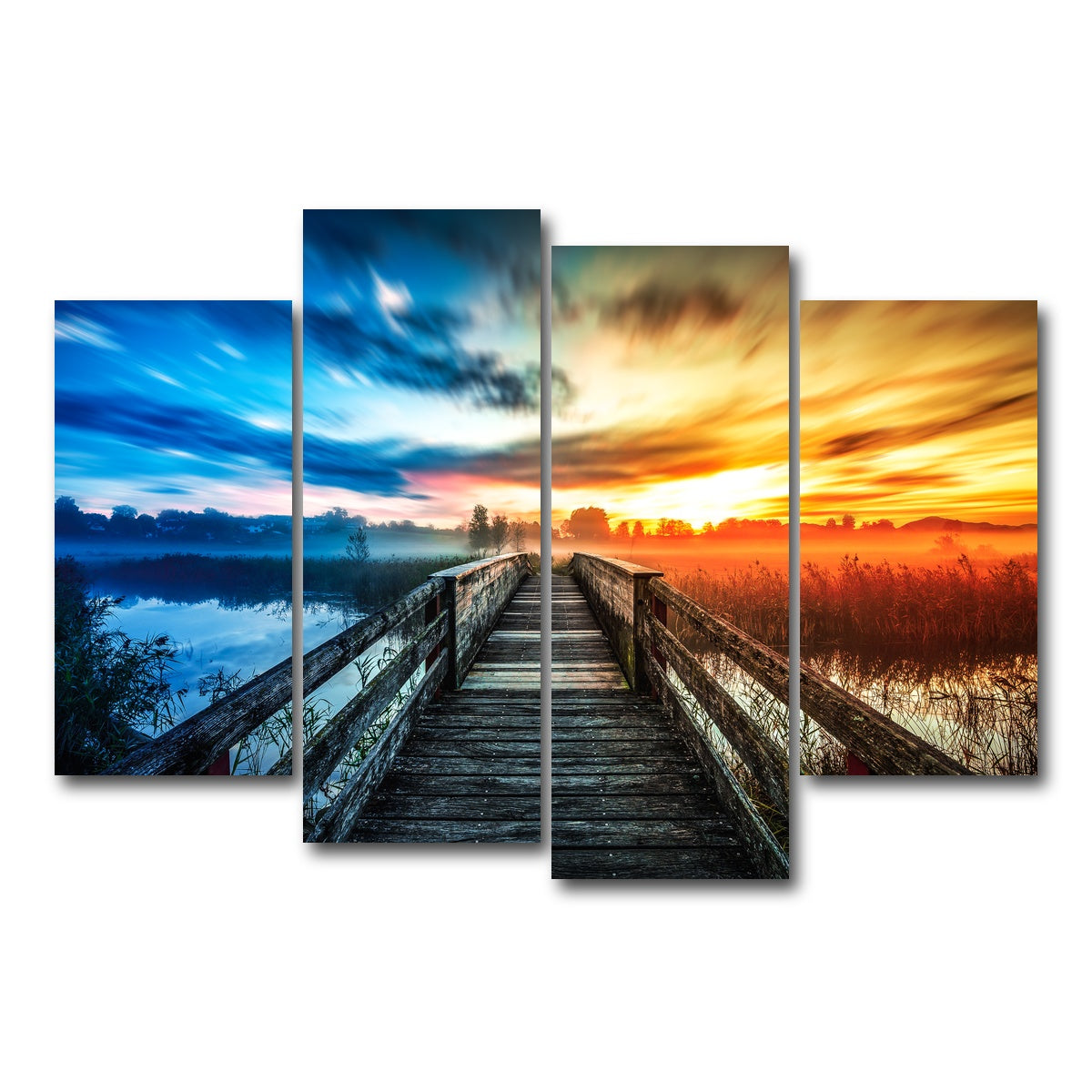 AUTO-MOCKUP WHITE | boardwalk colors | 4 Piece | Gallery Wrap Canvas | group=4_short