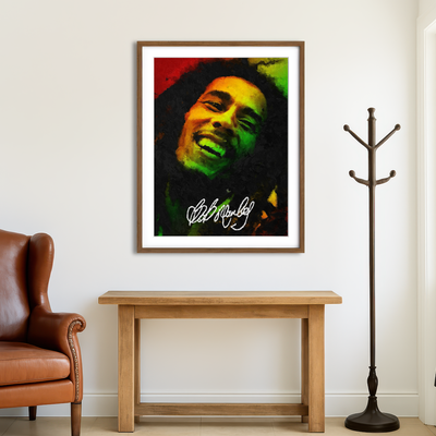 AUTO-MOCKUP ROOM | Bob Marley Painting Wall Art