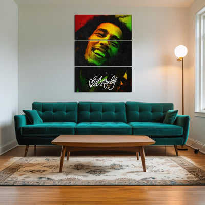 AUTO-MOCKUP ROOM | bob marley painting