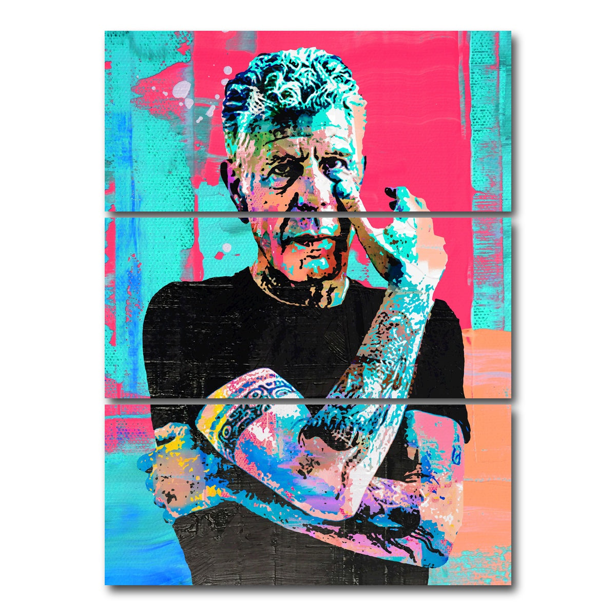 AUTO-MOCKUP WHITE | bourdain | 3 Piece | Gallery Wrap Canvas | group=8x18_stacked