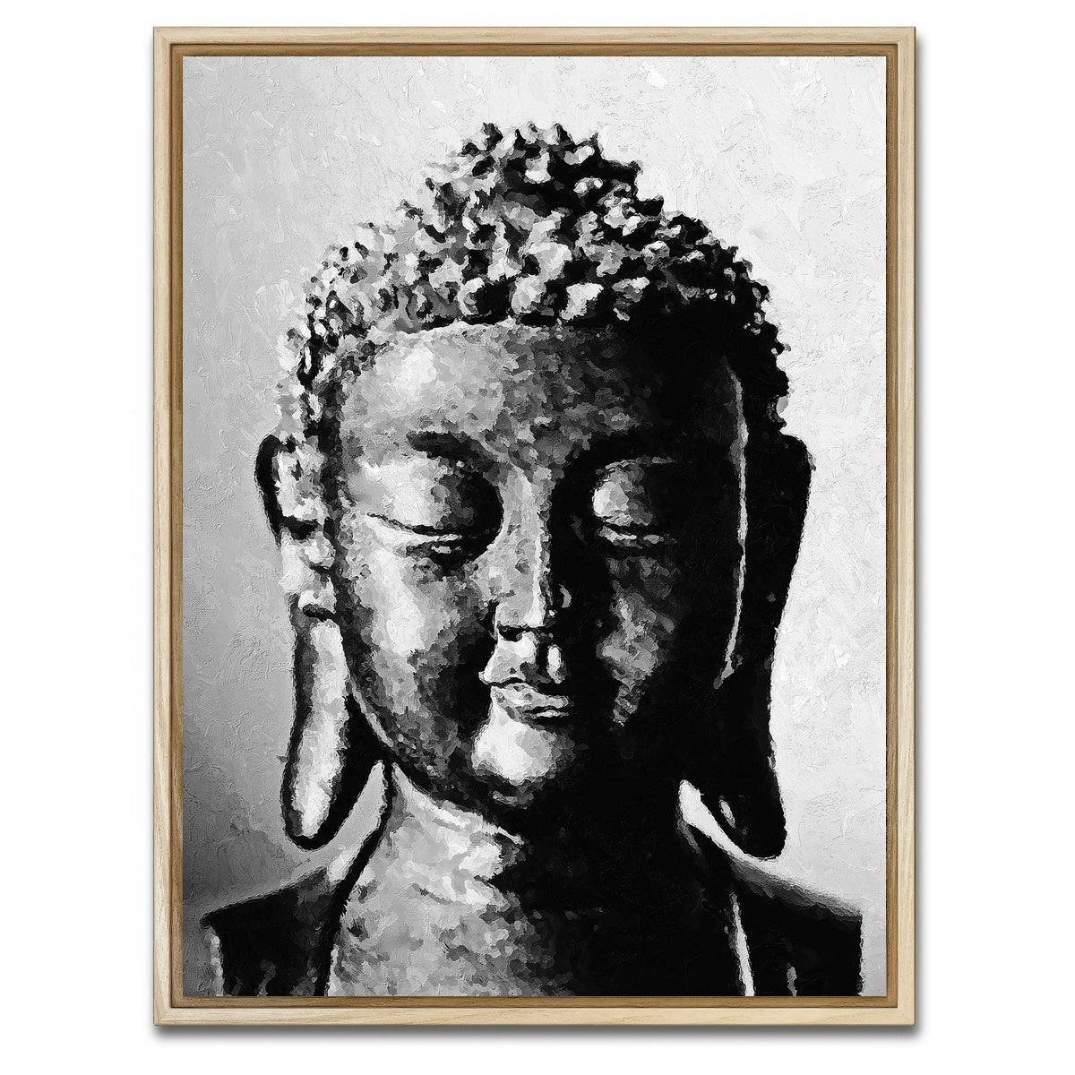 AUTO-MOCKUP WHITE | buddha | 1 Piece | Natural Framed Canvas | group=3x4