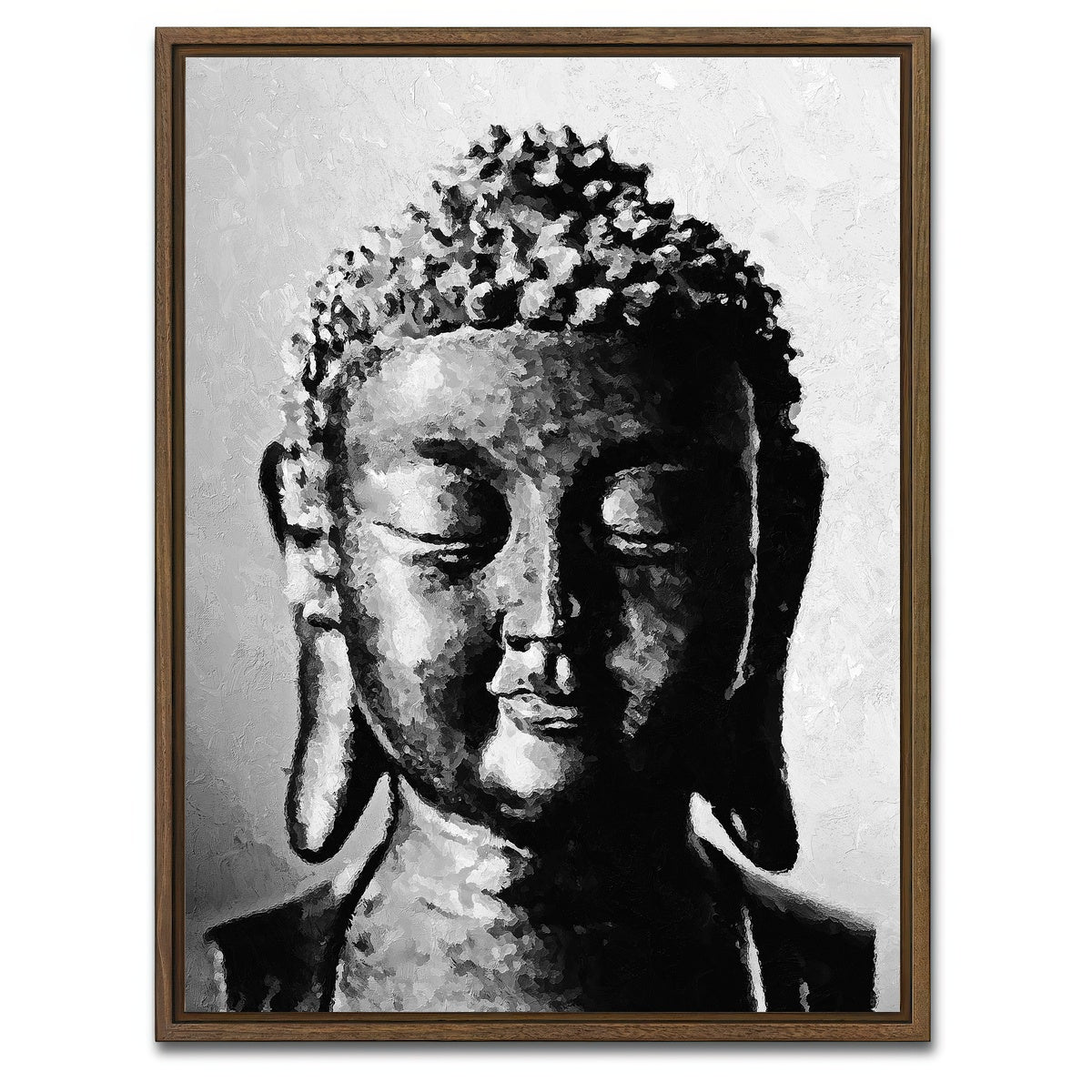 AUTO-MOCKUP WHITE | buddha | 1 Piece | Walnut Framed Canvas | group=3x4