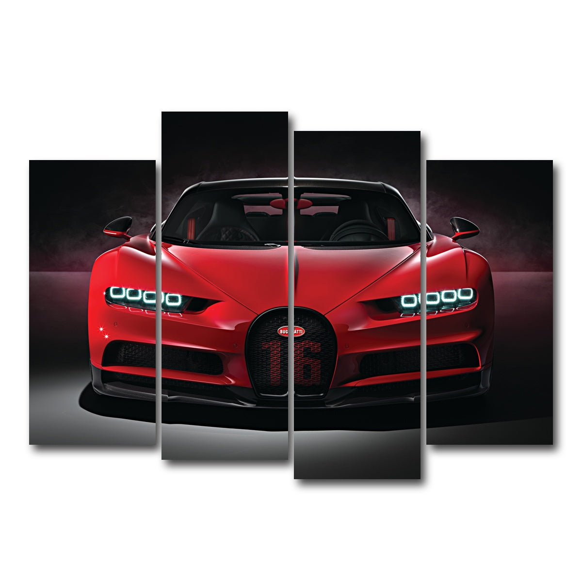 AUTO-MOCKUP WHITE | bugatti | 4 Piece | Gallery Wrap Canvas | group=4_normal