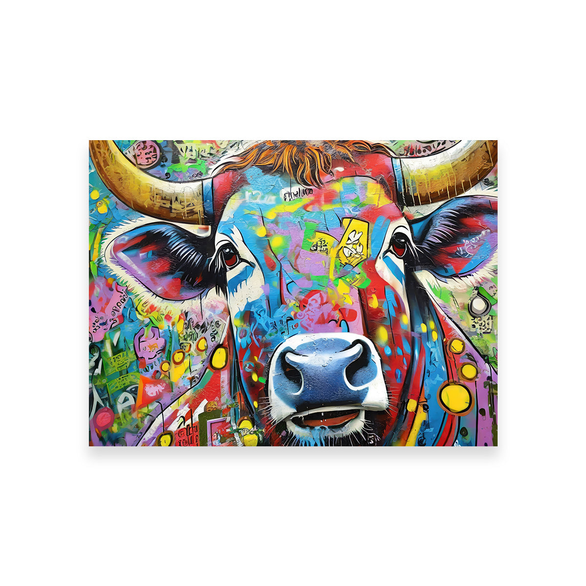 Bull Graffiti Wall Art