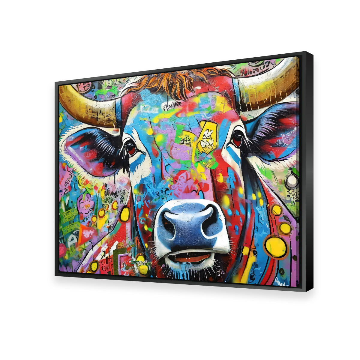 Bull Graffiti Wall Art