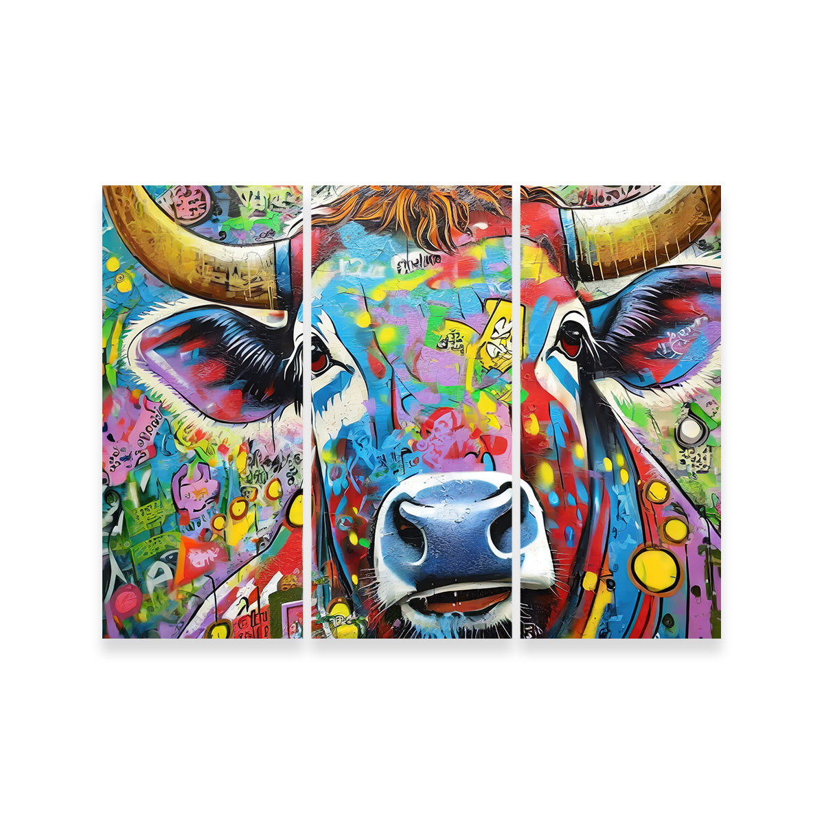 Bull Graffiti Wall Art