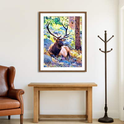 AUTO-MOCKUP ROOM | Bull Elk Wall Art