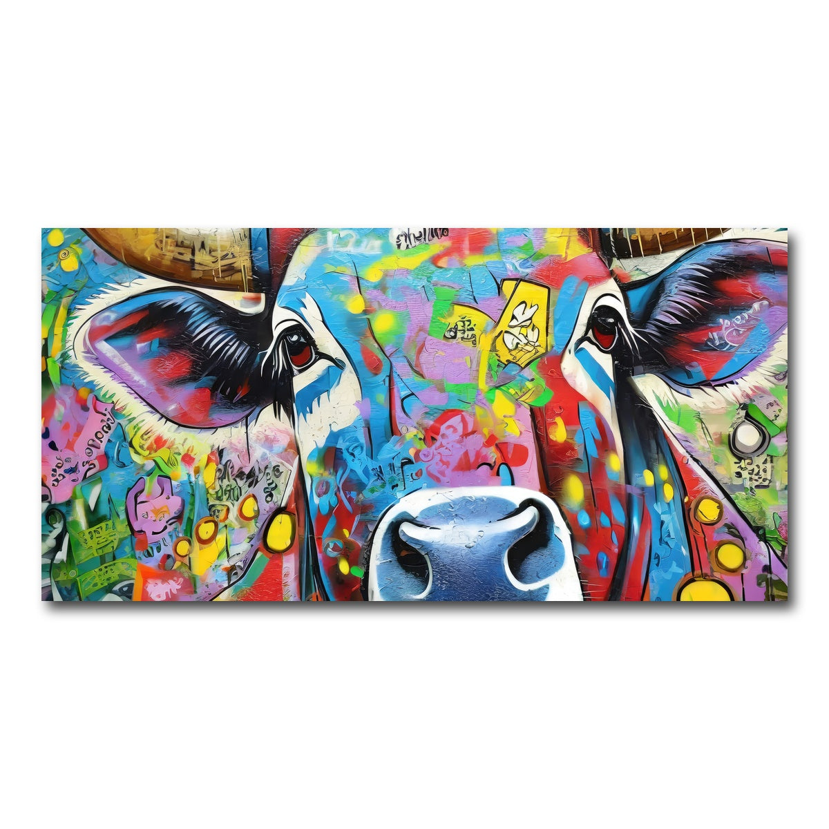 AUTO-MOCKUP WHITE | bull graffiti | 1 Piece | Gallery Wrap Canvas | group=2x1