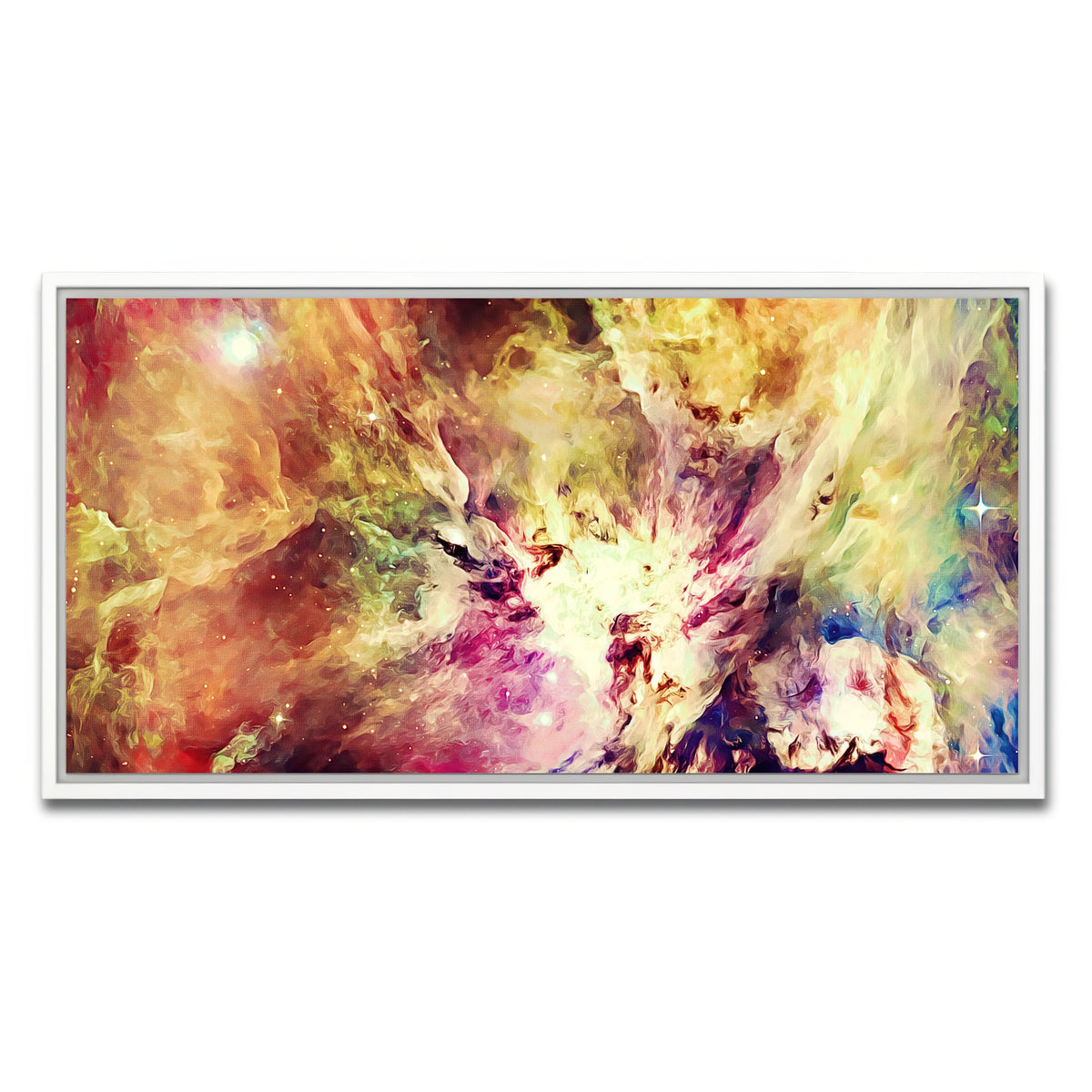 AUTO-MOCKUP WHITE | burning brightly | 1 Piece | White Framed Canvas | group=2x1