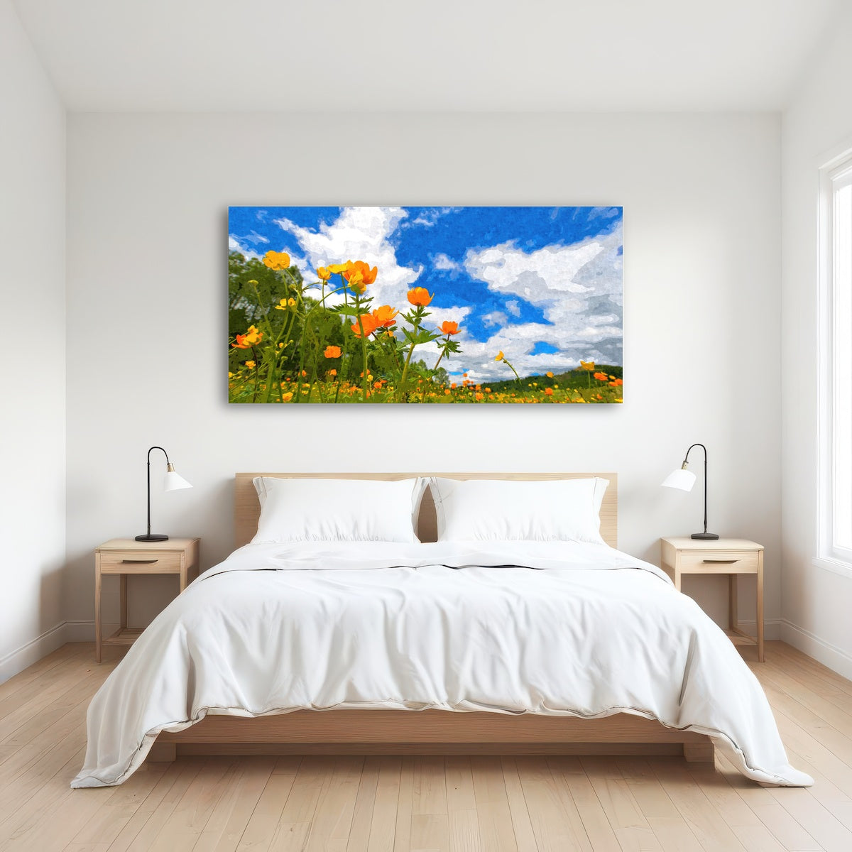 AUTO-MOCKUP ROOM | california poppies under the blue skies