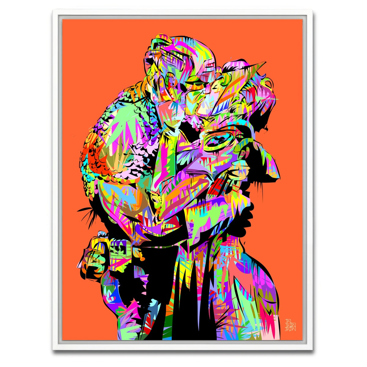 AUTO-MOCKUP WHITE | captain the kiss | 1 Piece | White Framed Canvas | group=3x4
