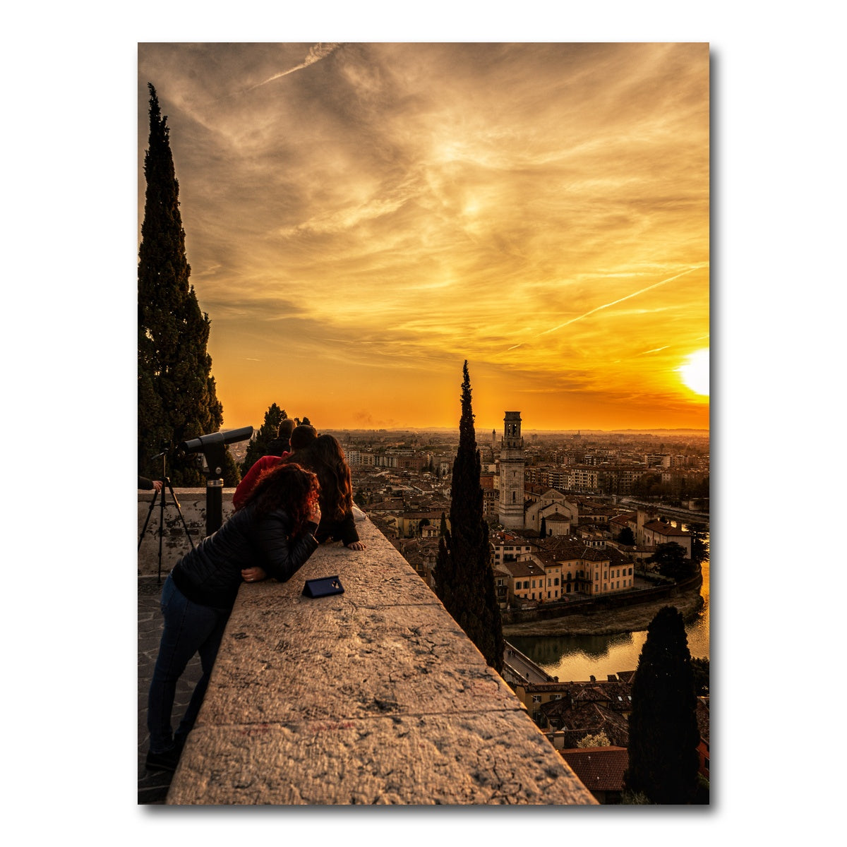 AUTO-MOCKUP WHITE | castel san pietro sunset | 1 Piece | Gallery Wrap Canvas | group=3x4