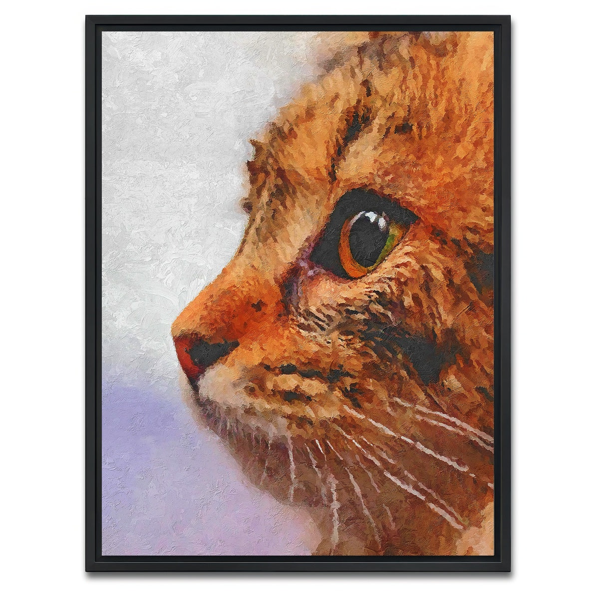AUTO-MOCKUP WHITE | cat 3 painting | 1 Piece | Black Framed Canvas | group=3x4