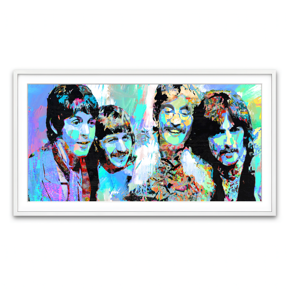 Framed Print 2x1 White